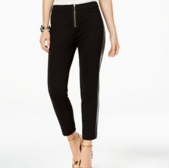 Zoe by Rachel Zoe Faux Leather Panel Crop Pant - Picture 3 of 4